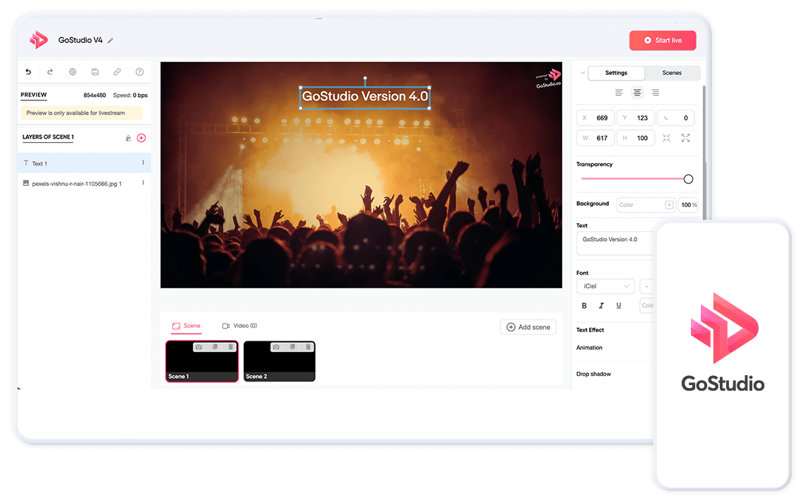 Livestream sự kiện hiệu quả bằng phần mềm GoStudio